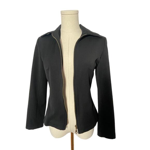 Vintage 90s Y2K Little Black trendy jacket SMALL - Picture 2 of 6
